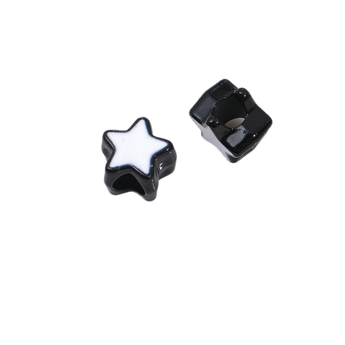 Wholesale Gradient Color Perforated Acrylic Beads Color Shift DIY Jewelry Accessories