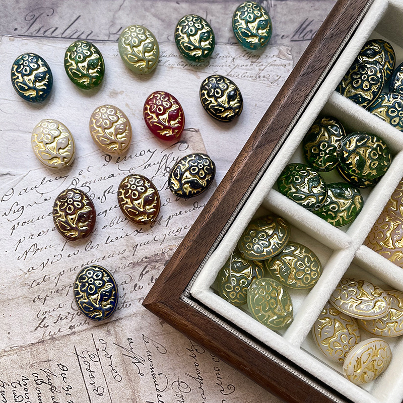 Mixed Shape Lampwork Glass Beads Bulk Assorted DIY Craft Beads for Custom Pendants