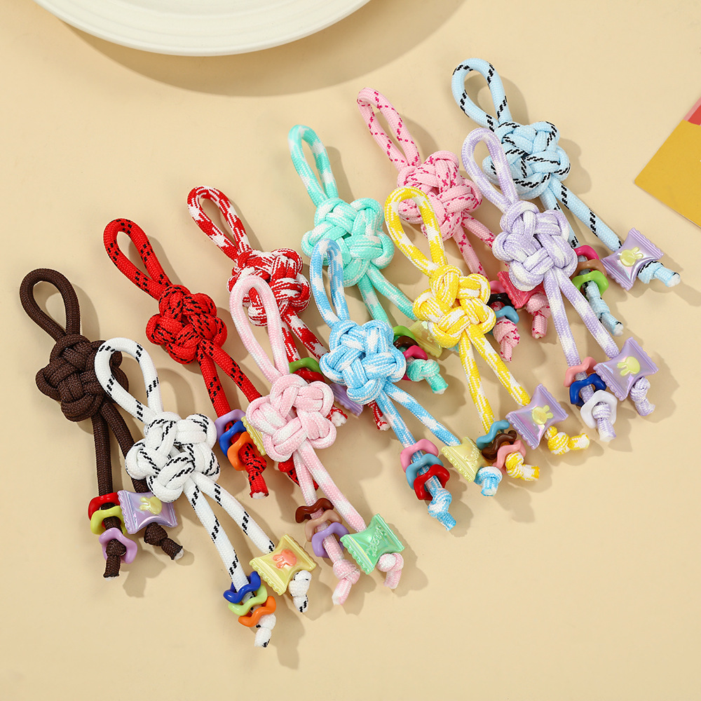 Bulk Woven Braided Cord Pendant Wholesale for Keychain, Phone Charm & Bag Ornament