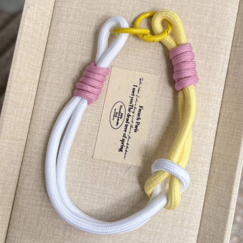 Stackable DIY Braided Cord Phone Charm, Combine Multiple Woven Ropes For Layered Decor