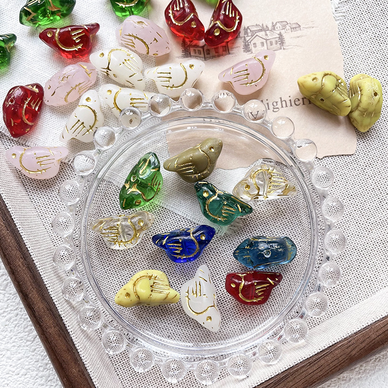 Large Hole Lampwork Glass Beads Wholesale Fit Thick Cord DIY Lanyard Keychain Beads