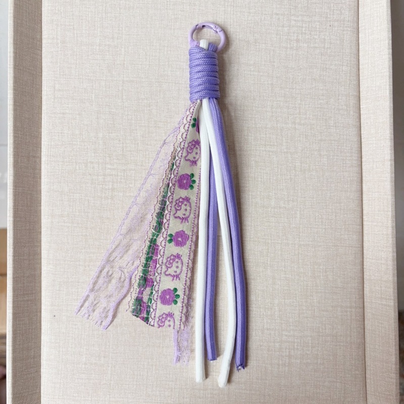 Multi-Color Braided Cord Phone Charm Bulk Woven Bag Hanging Pendant Craft Supplies
