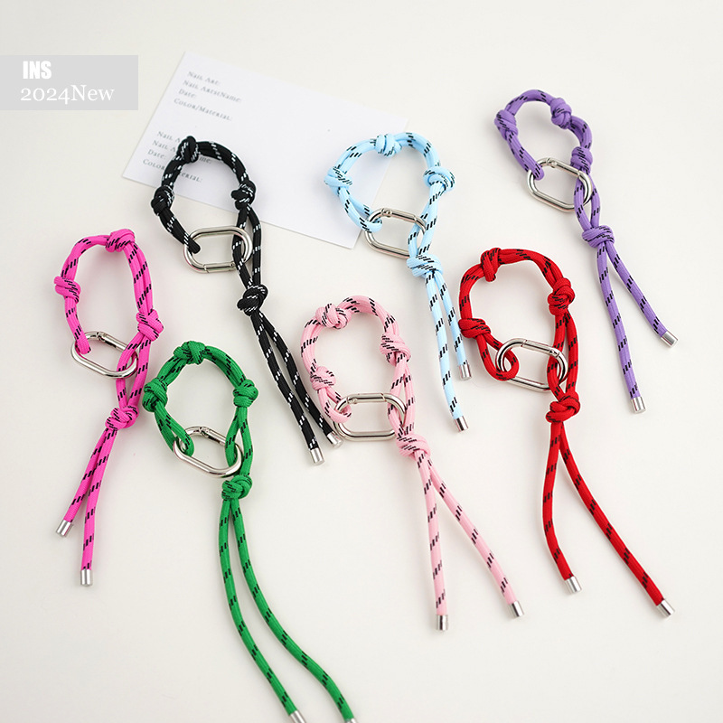 Wholesale Braided Phone Lanyard, Anti-Lost Mobile Phone Wrist Strap Charm
