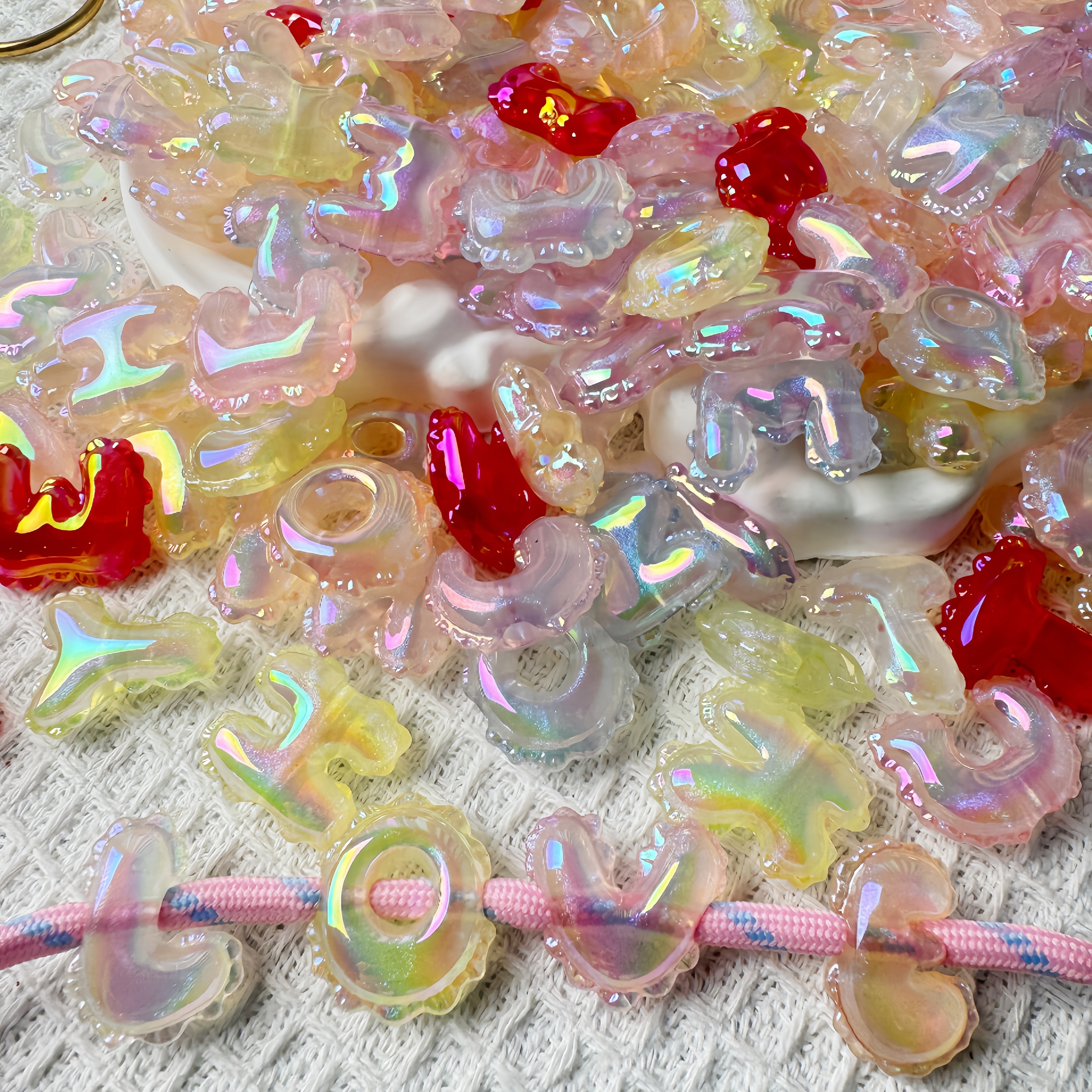 Custom DIY BUBBLE LETTER BEADS Acrylic Beads Wholesale Loose Craft Charm Beads