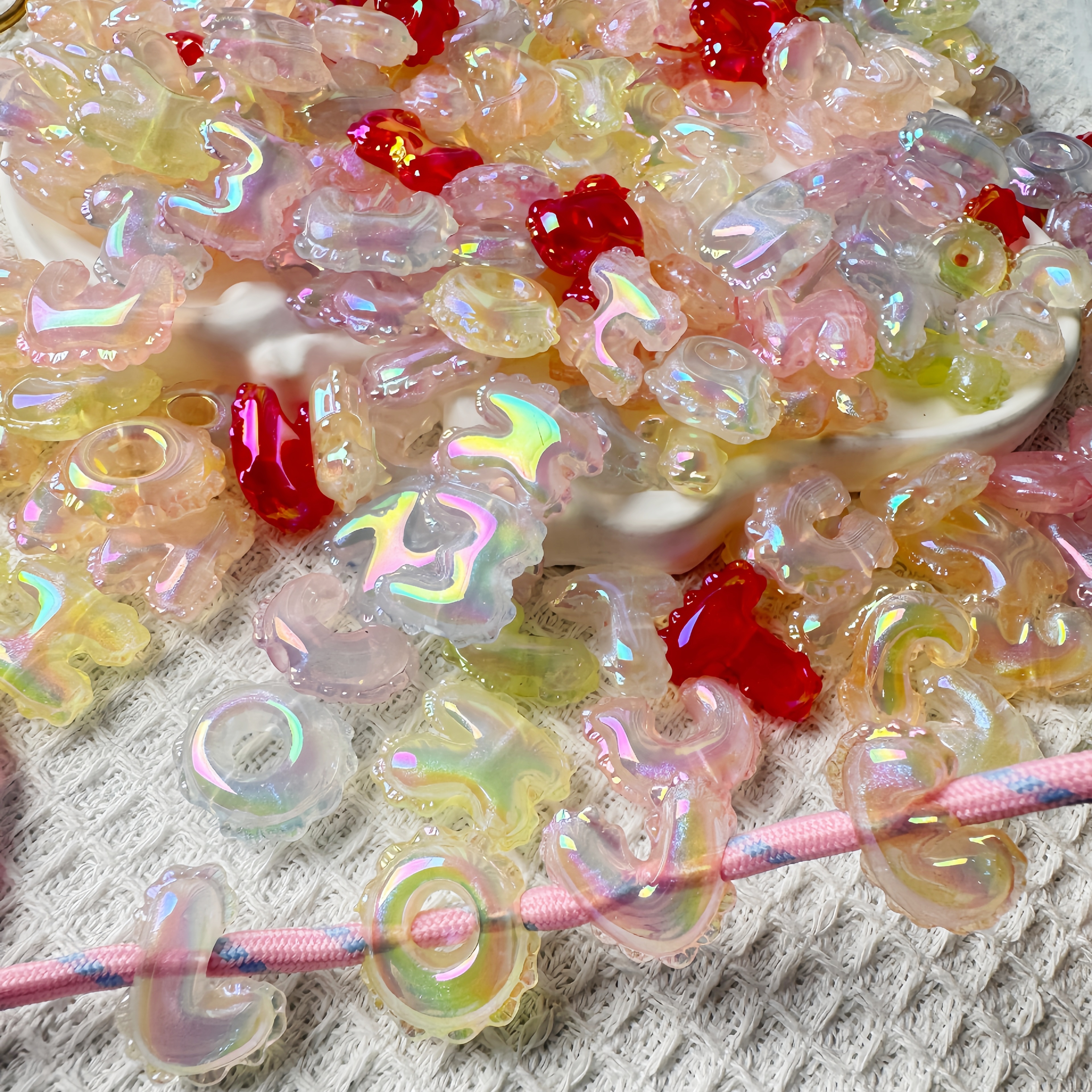 Custom DIY BUBBLE LETTER BEADS Acrylic Beads Wholesale Loose Craft Charm Beads