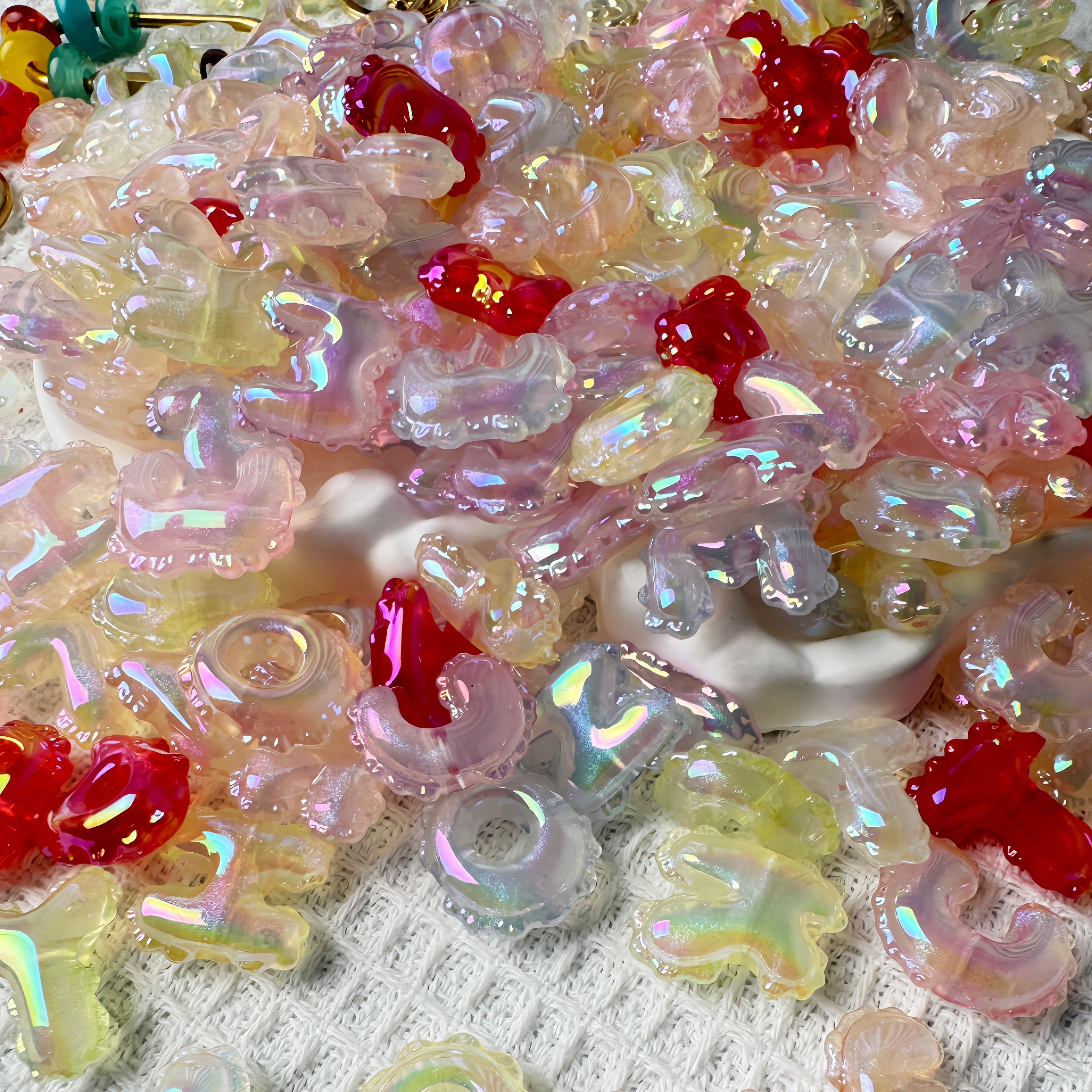Custom DIY BUBBLE LETTER BEADS Acrylic Beads Wholesale Loose Craft Charm Beads
