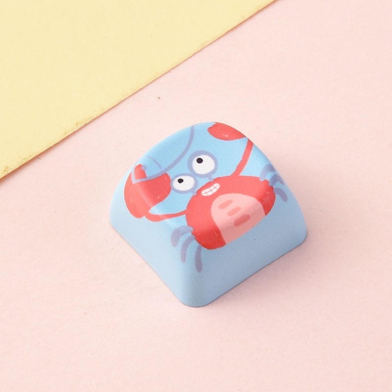 Wholesale Creative Animal Cartoon Sublimation Keycaps, Stress‑Relief Keyboard Buttons Decompression Keychain Small Bag Charm Accessories