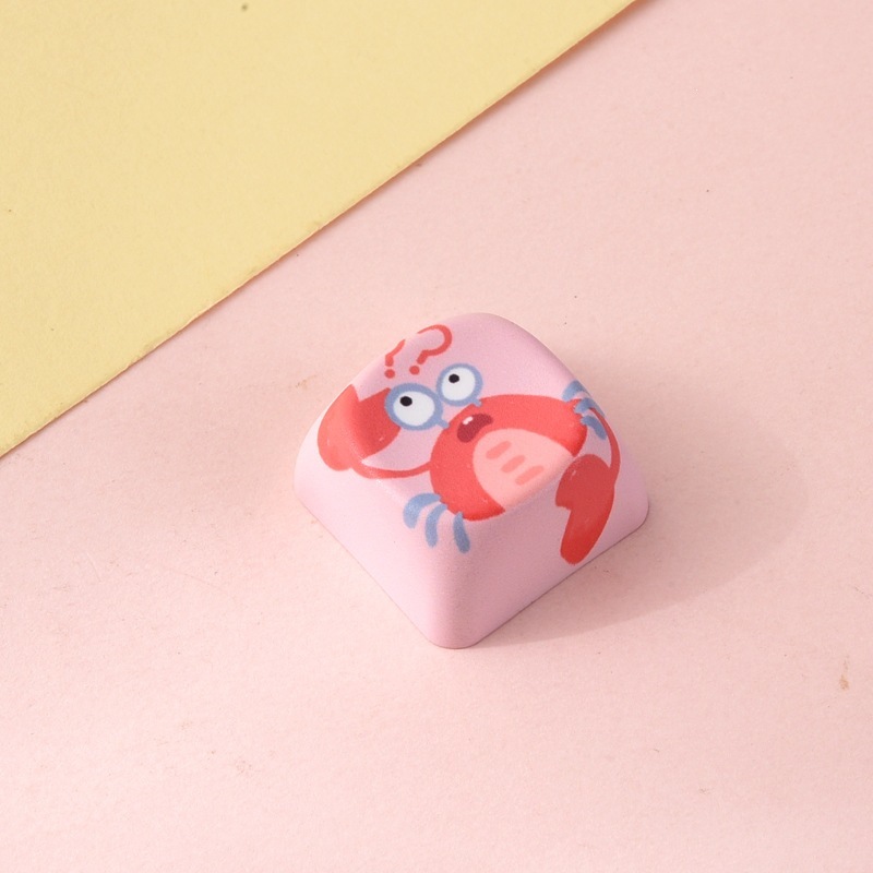 Wholesale Creative Animal Cartoon Sublimation Keycaps, Stress‑Relief Keyboard Buttons Decompression Keychain Small Bag Charm Accessories