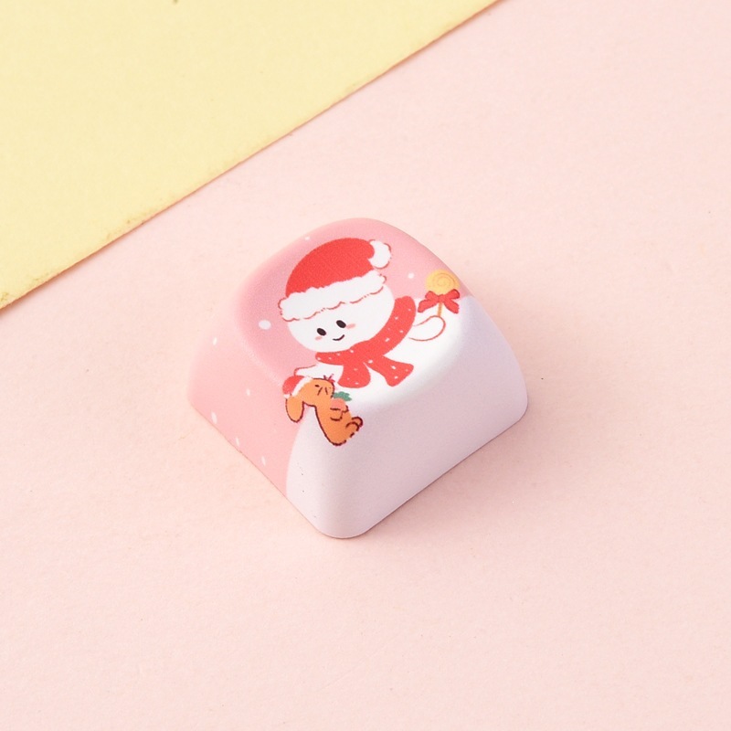Wholesale Creative Animal Cartoon Sublimation Keycaps, Stress‑Relief Keyboard Buttons Decompression Keychain Small Bag Charm Accessories
