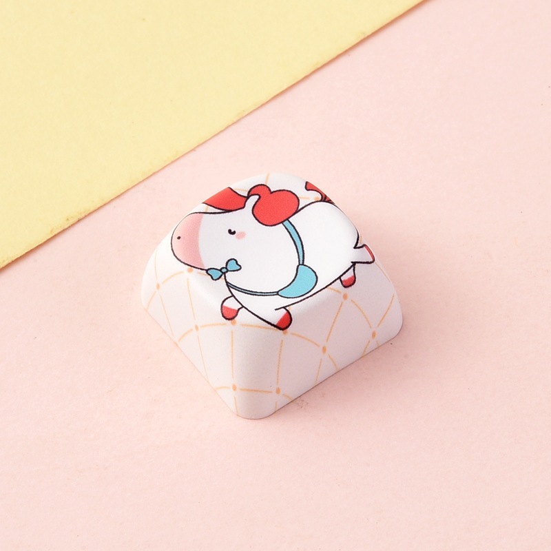 Wholesale Creative Animal Cartoon Sublimation Keycaps, Stress‑Relief Keyboard Buttons Decompression Keychain Small Bag Charm Accessories