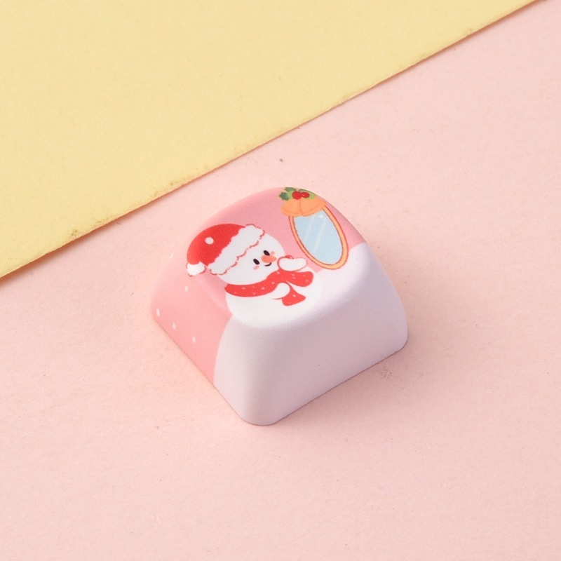 Wholesale Creative Animal Cartoon Sublimation Keycaps, Stress‑Relief Keyboard Buttons Decompression Keychain Small Bag Charm Accessories