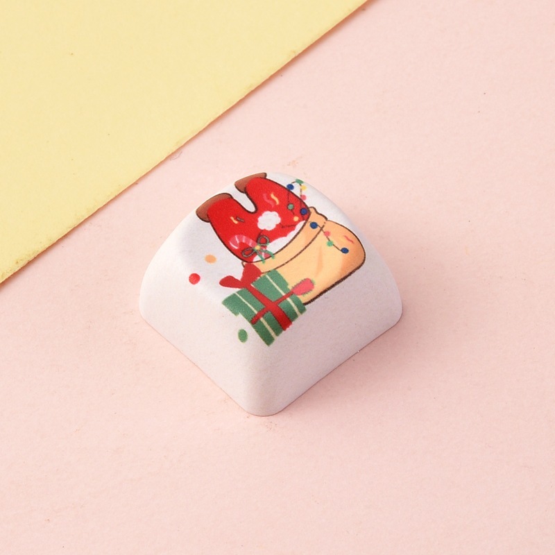 Wholesale Creative Animal Cartoon Sublimation Keycaps, Stress‑Relief Keyboard Buttons Decompression Keychain Small Bag Charm Accessories