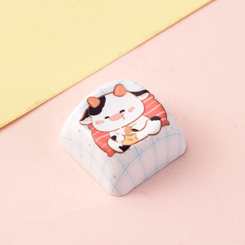 Wholesale Creative Animal Cartoon Sublimation Keycaps, Stress‑Relief Keyboard Buttons Decompression Keychain Small Bag Charm Accessories