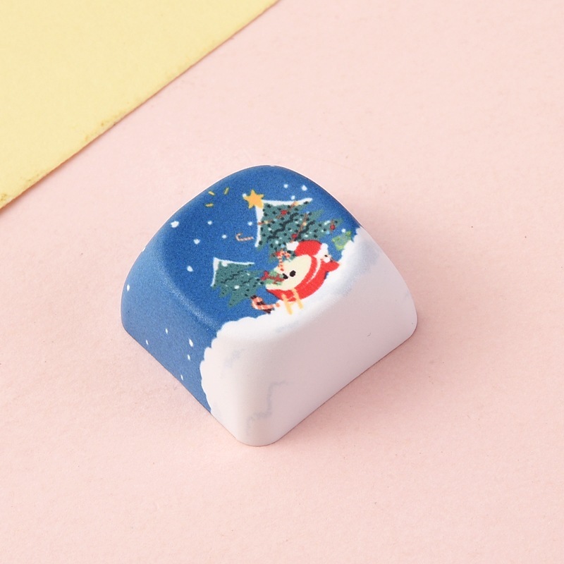 Wholesale Creative Animal Cartoon Sublimation Keycaps, Stress‑Relief Keyboard Buttons Decompression Keychain Small Bag Charm Accessories