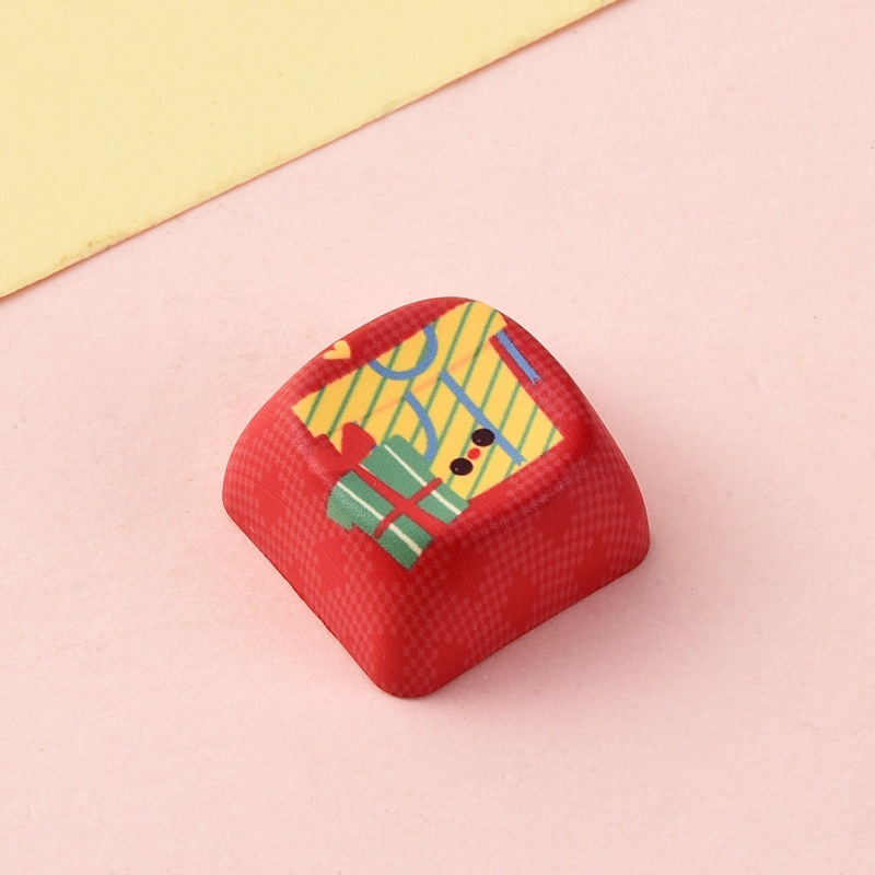 Wholesale Creative Animal Cartoon Sublimation Keycaps, Stress‑Relief Keyboard Buttons Decompression Keychain Small Bag Charm Accessories