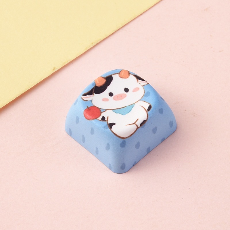 Wholesale Creative Animal Cartoon Sublimation Keycaps, Stress‑Relief Keyboard Buttons Decompression Keychain Small Bag Charm Accessories