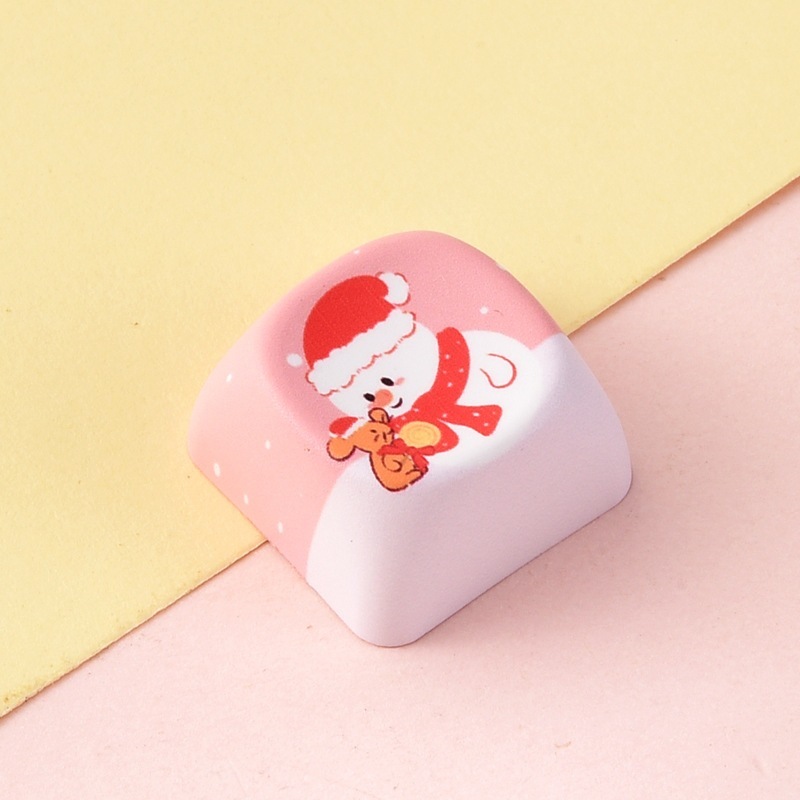 Wholesale Creative Animal Cartoon Sublimation Keycaps, Stress‑Relief Keyboard Buttons Decompression Keychain Small Bag Charm Accessories