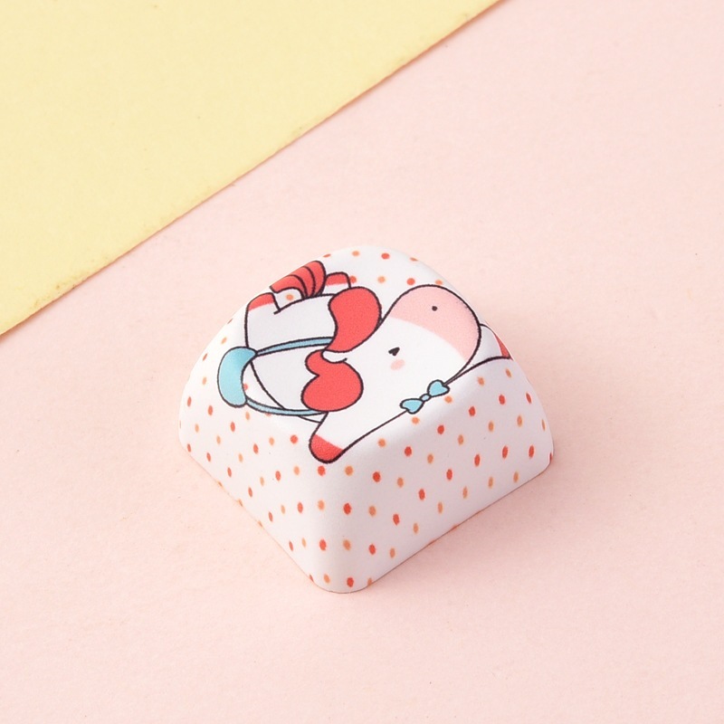 Wholesale Creative Animal Cartoon Sublimation Keycaps, Stress‑Relief Keyboard Buttons Decompression Keychain Small Bag Charm Accessories
