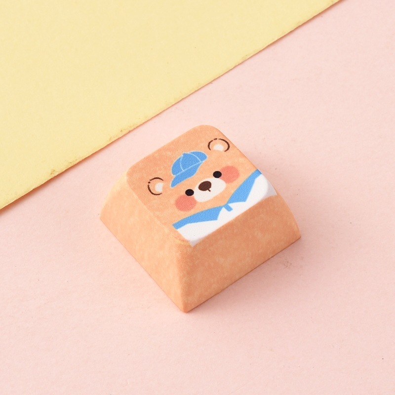 Wholesale Creative Animal Cartoon Sublimation Keycaps, Stress‑Relief Keyboard Buttons Decompression Keychain Small Bag Charm Accessories
