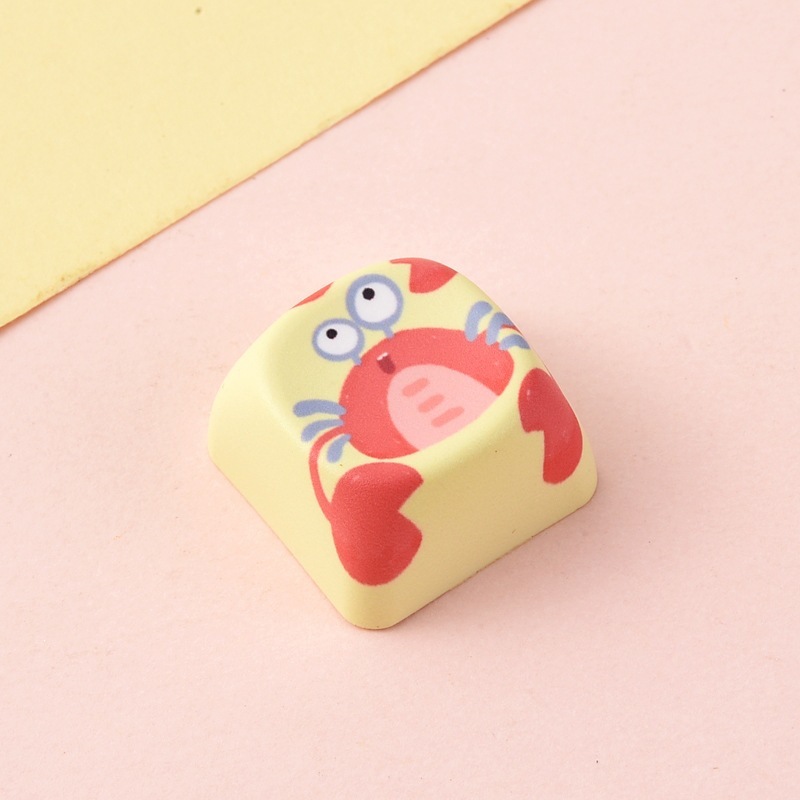 Wholesale Creative Animal Cartoon Sublimation Keycaps, Stress‑Relief Keyboard Buttons Decompression Keychain Small Bag Charm Accessories