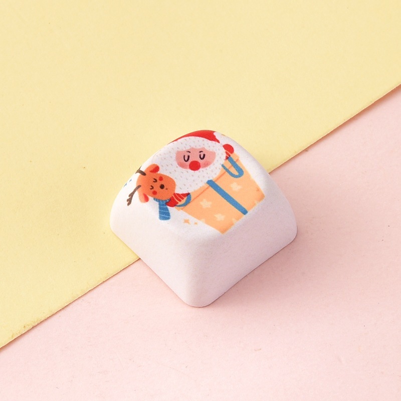 Wholesale Creative Animal Cartoon Sublimation Keycaps, Stress‑Relief Keyboard Buttons Decompression Keychain Small Bag Charm Accessories