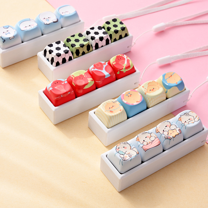 Wholesale Cute Animal Button Fidget Toy, Decompression Keychain Bag Charm Small Hanging Ornament for Gift Present