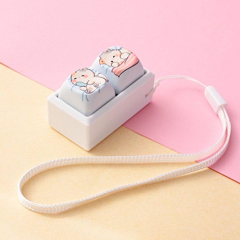 Wholesale Cute Animal Button Fidget Clicker Keychain, Stress‑Relief Bag Charm Decompression Vent Toy Small Gift Pendant