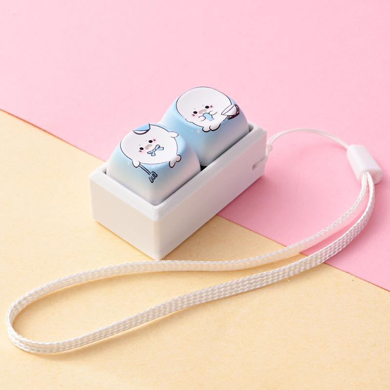 Wholesale Cute Animal Button Fidget Clicker Keychain, Stress‑Relief Bag Charm Decompression Vent Toy Small Gift Pendant