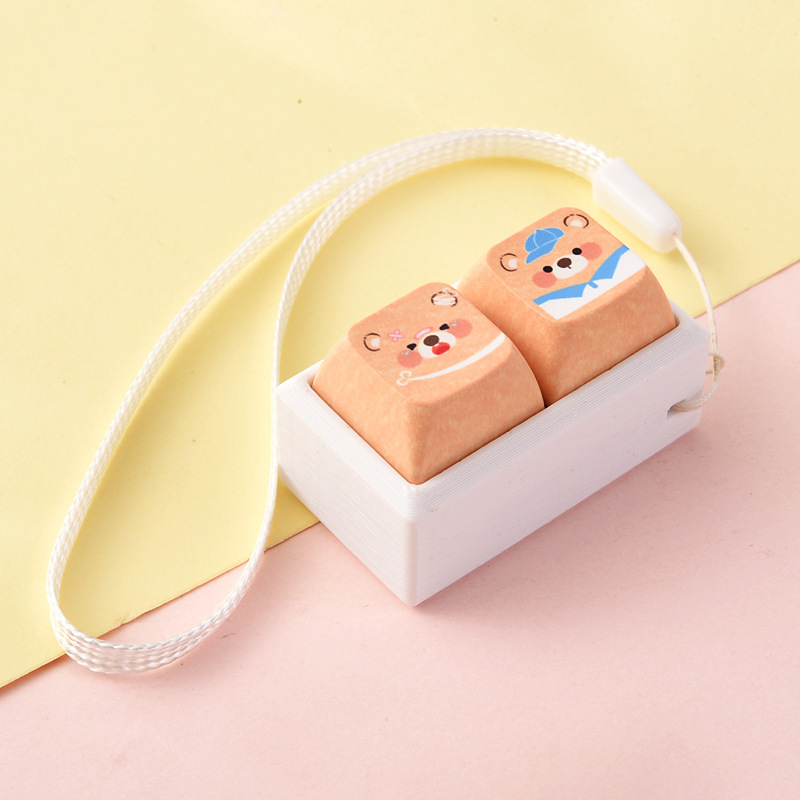 Wholesale Cute Animal Button Fidget Clicker Keychain, Stress‑Relief Bag Charm Decompression Vent Toy Small Gift Pendant