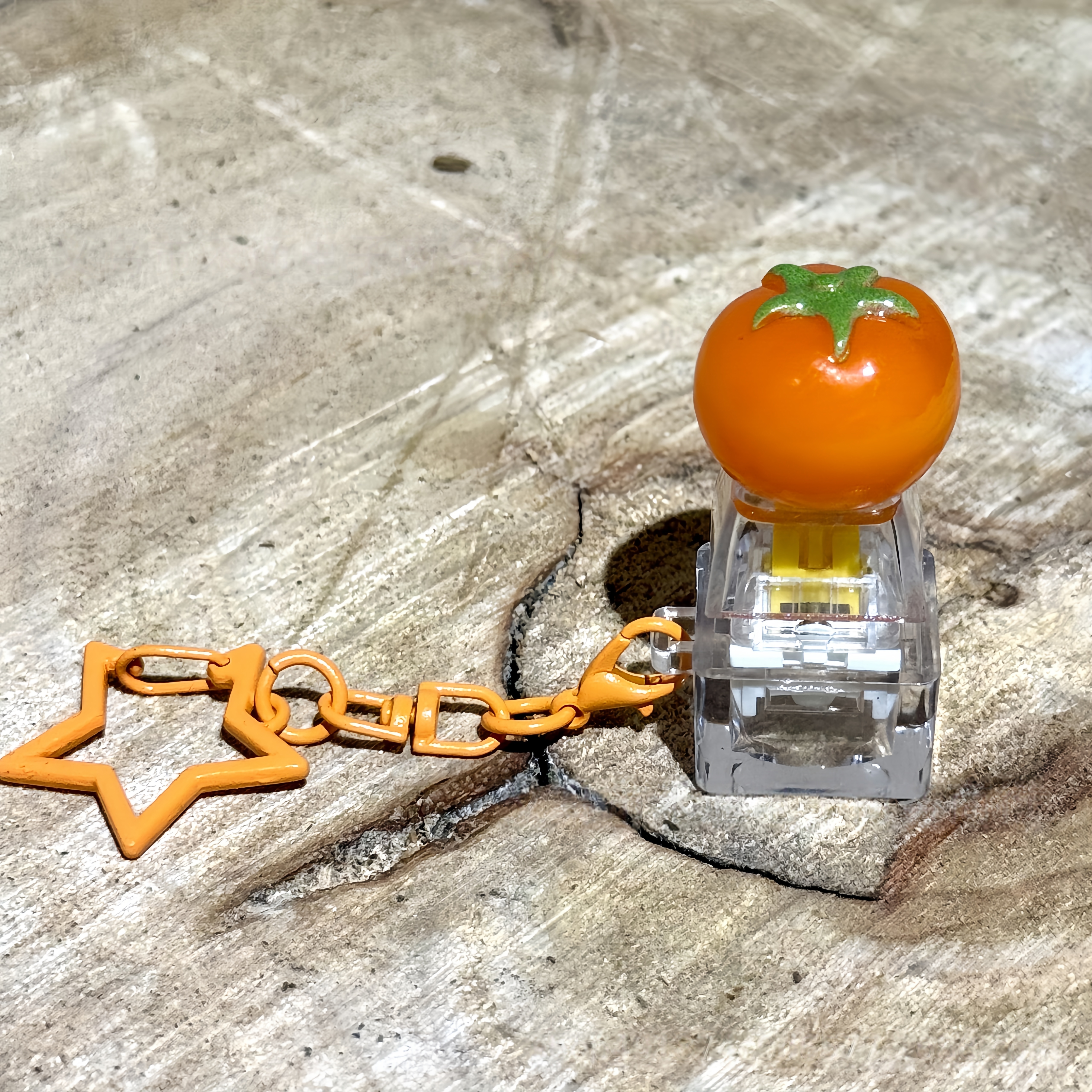 Wholesale Cute Fruit Button Fidget Clicker Keychain, Stress‑Relief Decompression Toy Small Bag Charm Vent Toy