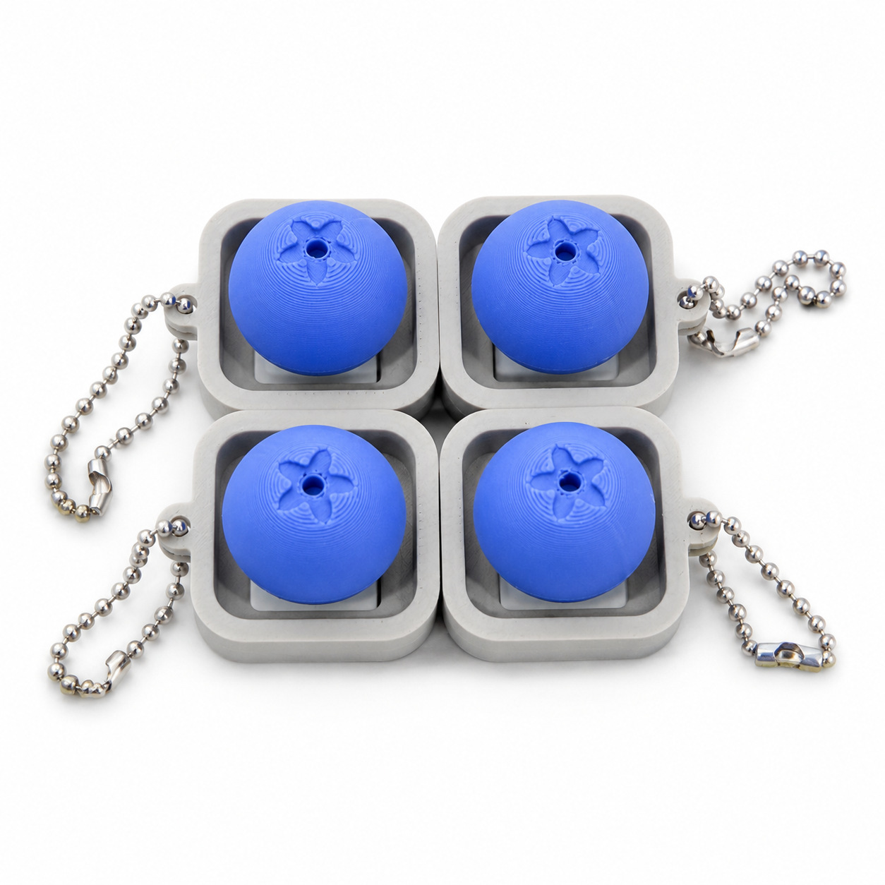 Wholesale 3D Printed Finger Press Fidget Clicker Keychain, Stress‑Relief Decompression Toy Bag Charm Pendant
