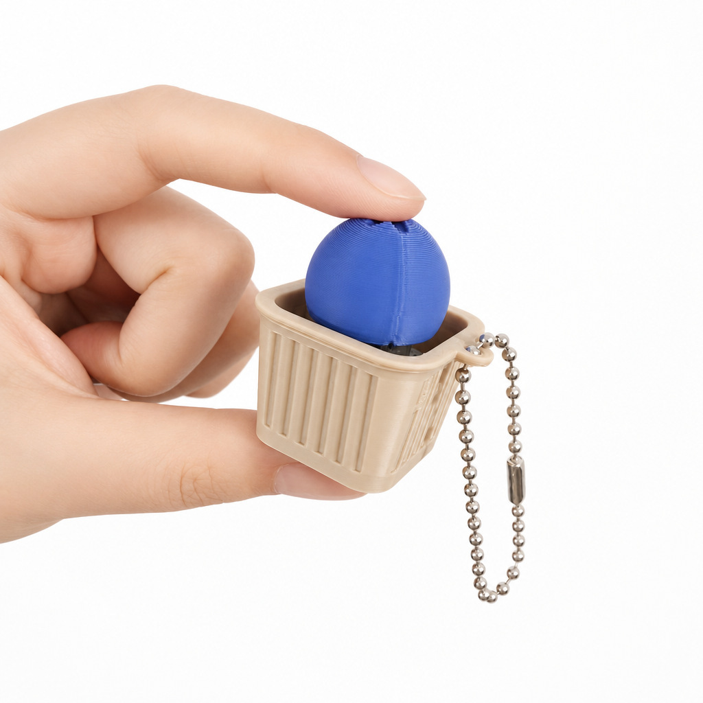 Wholesale 3D Printed Finger Press Fidget Clicker Keychain, Stress‑Relief Decompression Toy Bag Charm Pendant