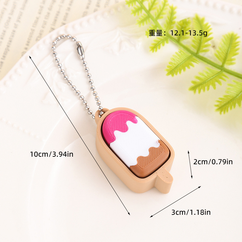 Craft Supply 3D Printed Creative Finger Press Fidget Keychain Bulk, Stress‑Relief Hanging Pendant for Party Favor Small Gift