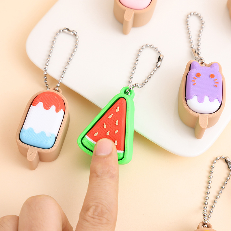 Craft Supply 3D Printed Creative Finger Press Fidget Keychain Bulk, Stress‑Relief Hanging Pendant for Party Favor Small Gift