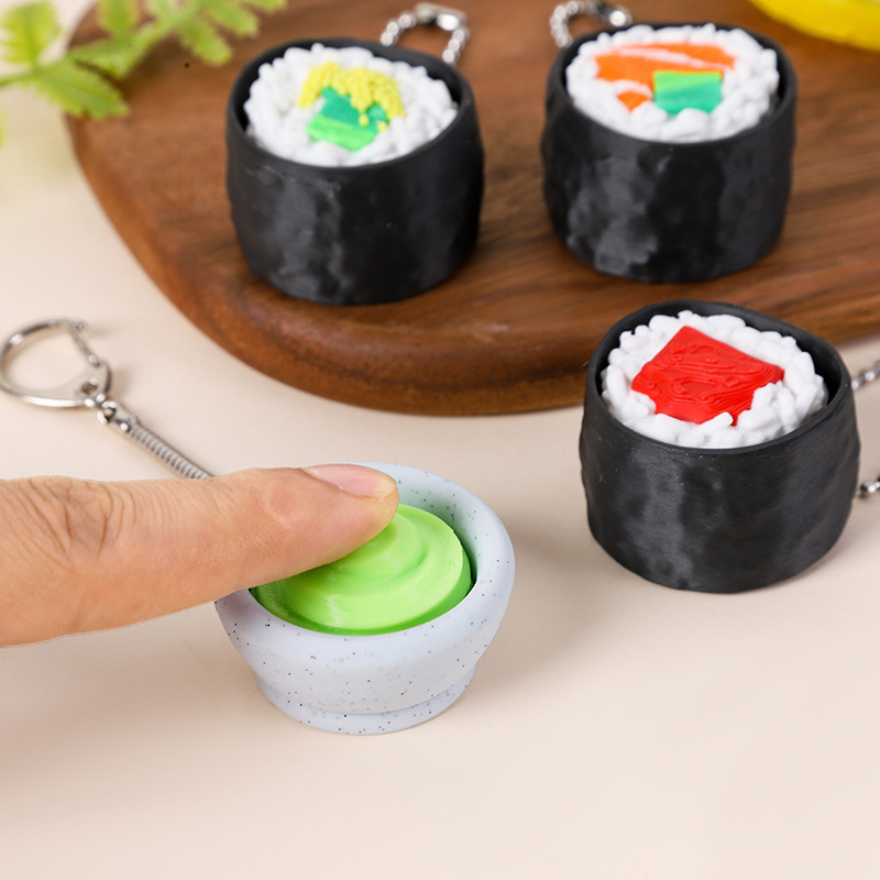 Wholesale Lovely 3D Printed Creative Fidget Clicker Keychain, Stress‑Relief Hanging Charm for Bag Key Decoration Small Gift
