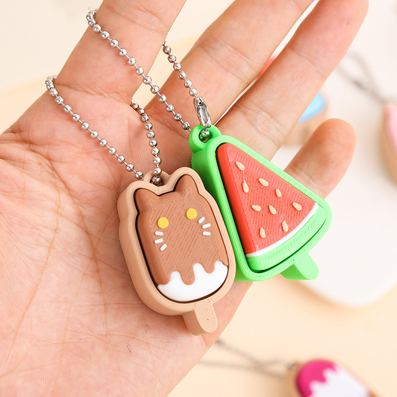 Craft Supply 3D Printed Creative Finger Press Fidget Keychain Bulk, Stress‑Relief Hanging Pendant for Party Favor Small Gift