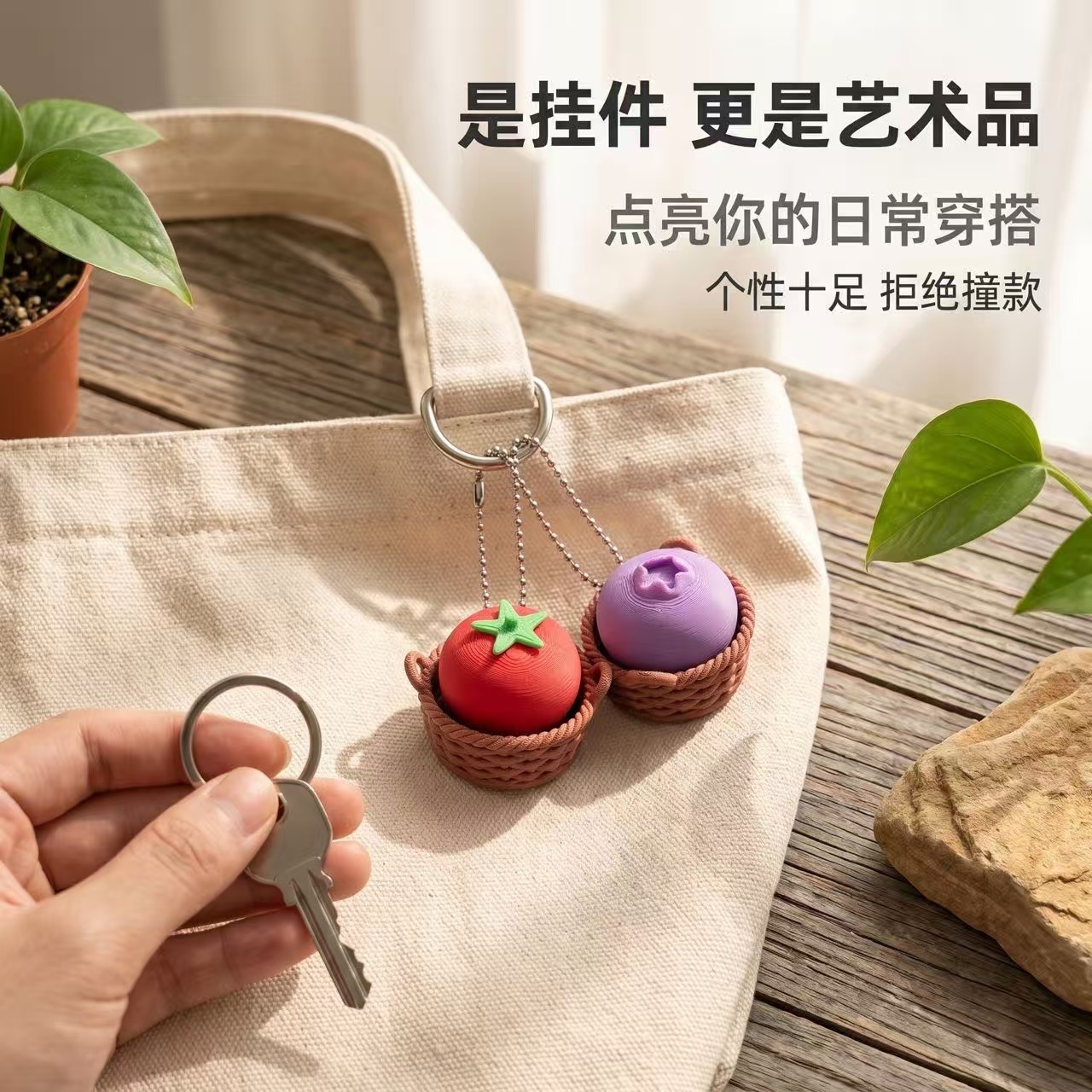 Wholesale 3D Printed Finger Press Fidget Clicker Keychain, Bulk Stress‑Relief Decompression Toy Bag Charm Pendant