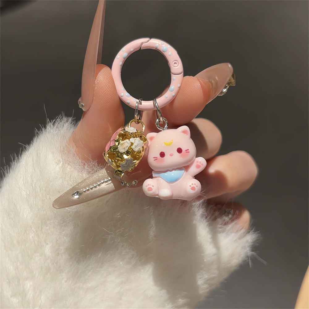 Aesthetic Creative Bag Charm Keychain, Decorative Hanging Pendant for Handbag Backpack Key Ornament