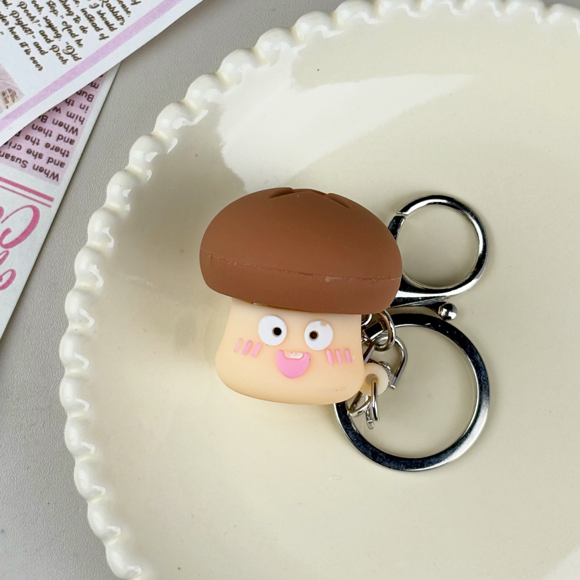 Creative Finger Press Fidget Clicker Toy, Stress Relief Decompression Keychain Bag Pendant