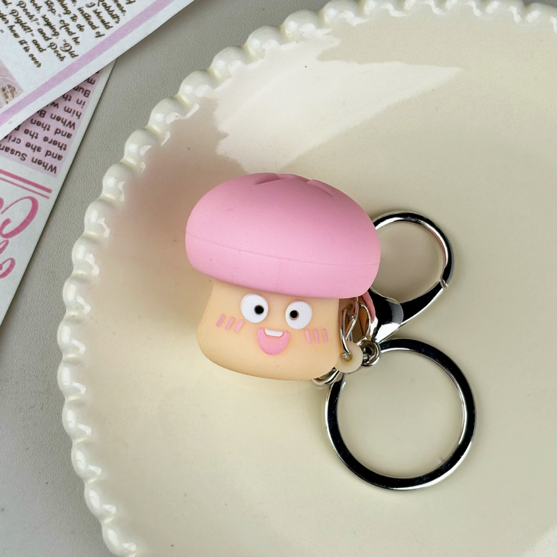 Creative Finger Press Fidget Clicker Toy, Stress Relief Decompression Keychain Bag Pendant