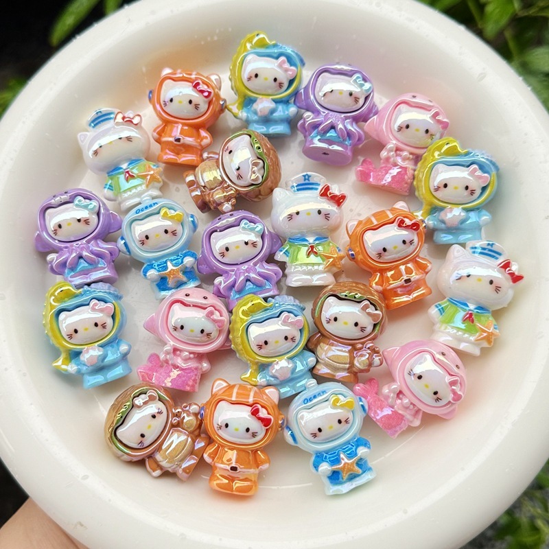 Large Hole Resin Loose Beads, DIY Craft Accessories for Phone Chain Keychain & Bead Pen