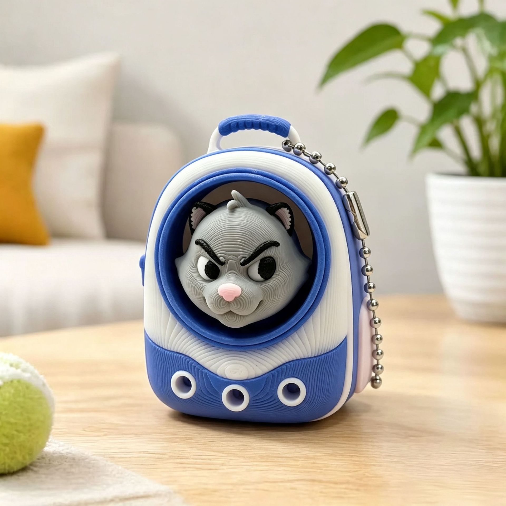 Wholesale Creative 3D Printed Fidget Clicker Keychain, Mini Decompression Hanging Charm for Key Bag Decor & Gift