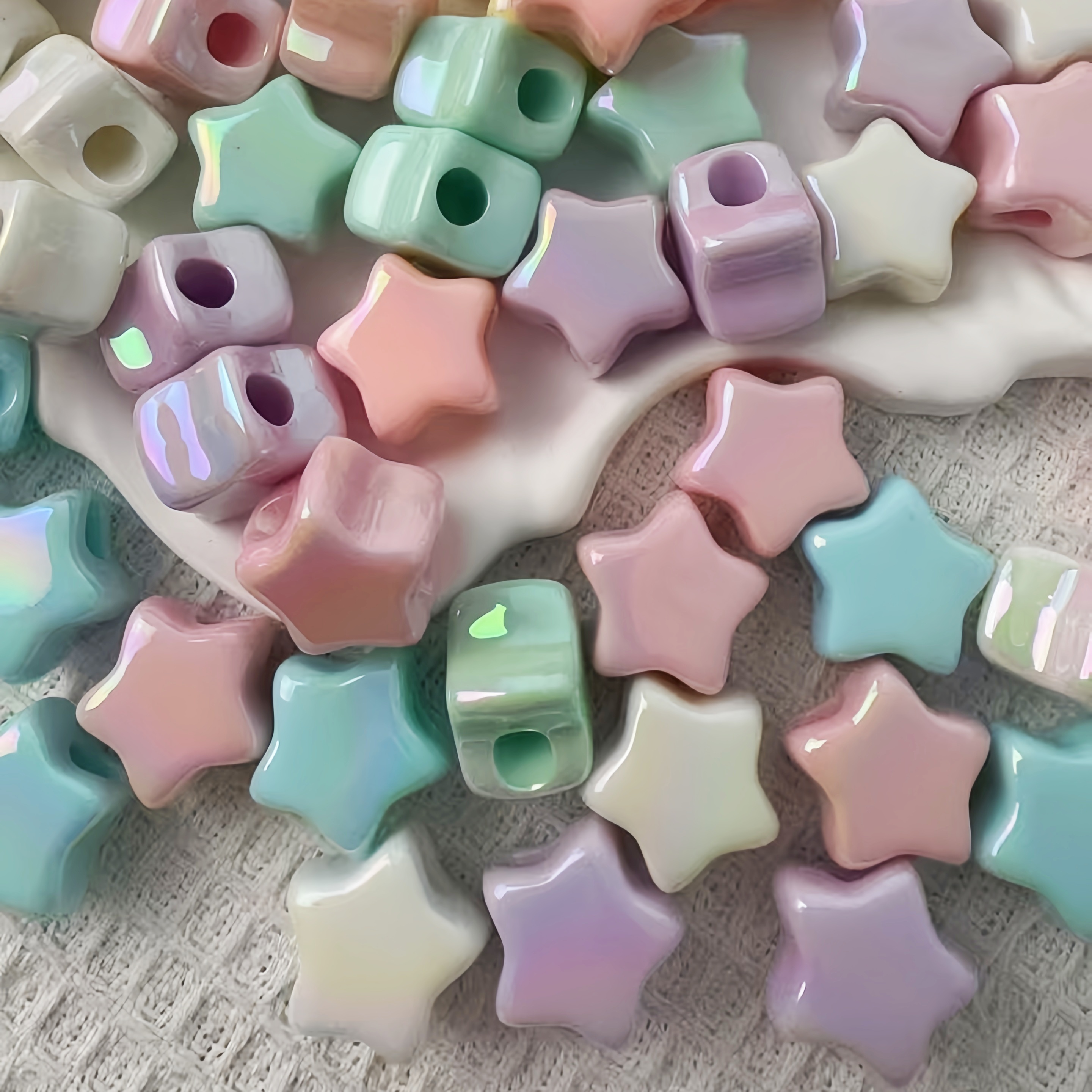 Creative Personalized Letter Bead Keychain Accessories Handmade Gift Making Fittings