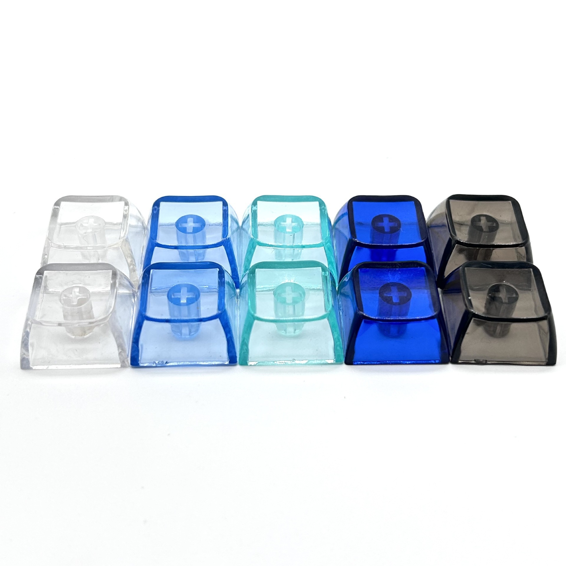 Creative Translucent Color Mechanical Keyboard Square Keycap Fidget Button Keychain Accessories