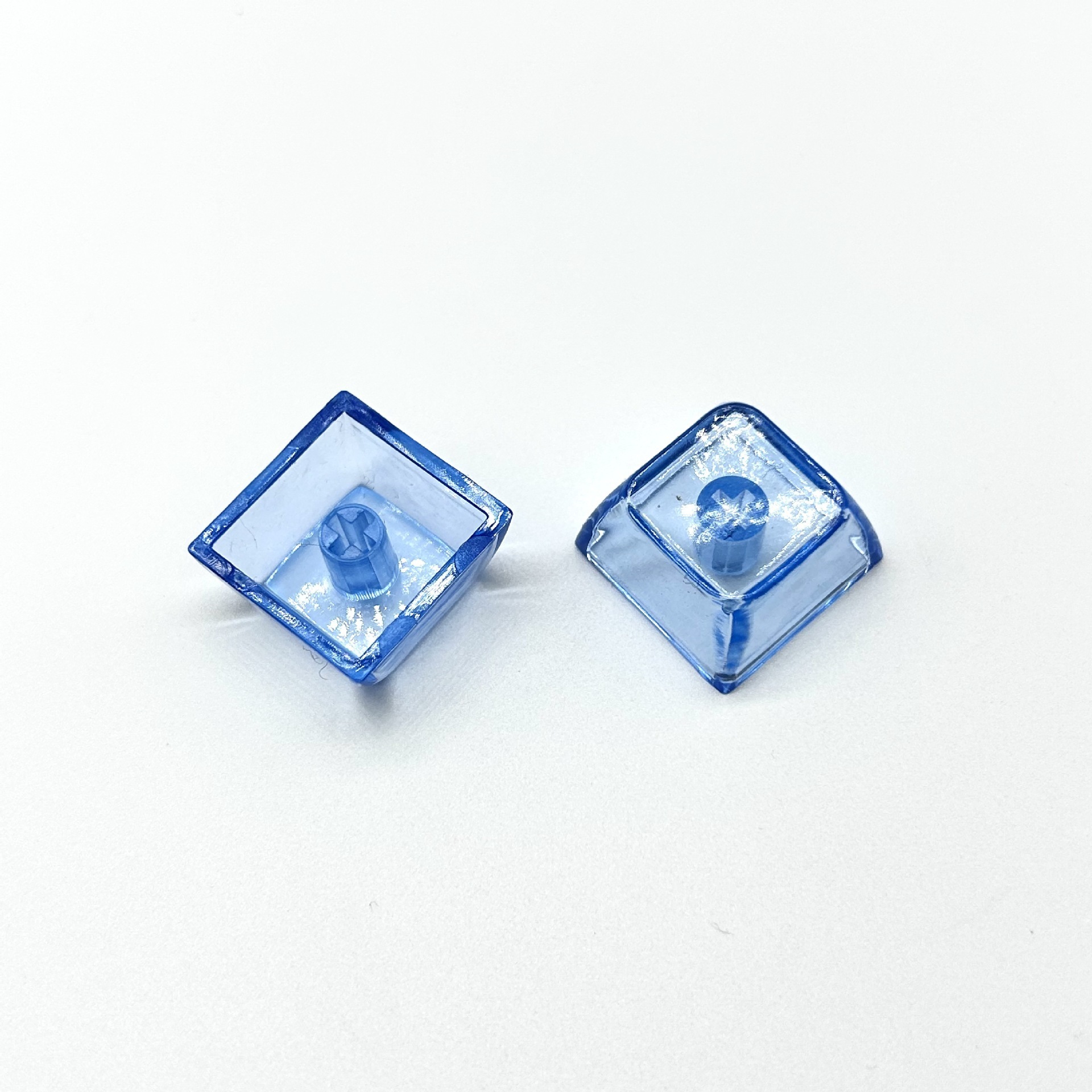 Creative Translucent Color Mechanical Keyboard Square Keycap Fidget Button Keychain Accessories