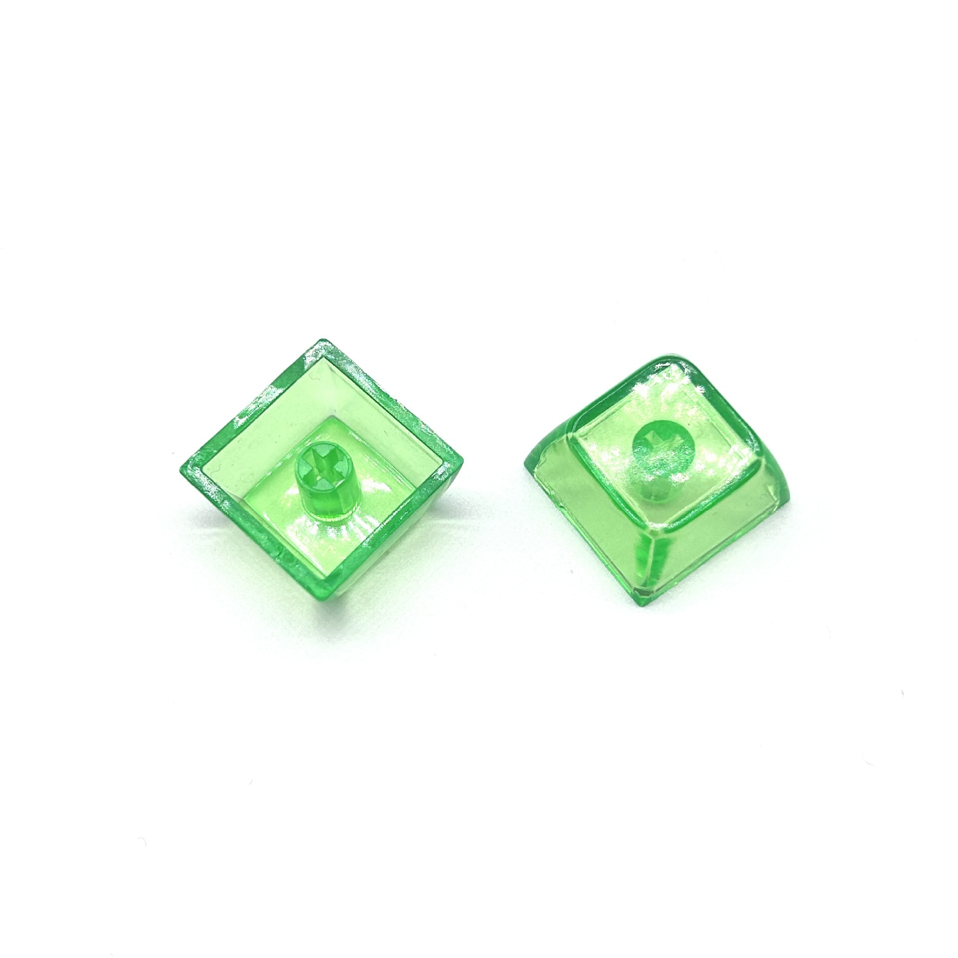 Creative Translucent Color Mechanical Keyboard Square Keycap Fidget Button Keychain Accessories