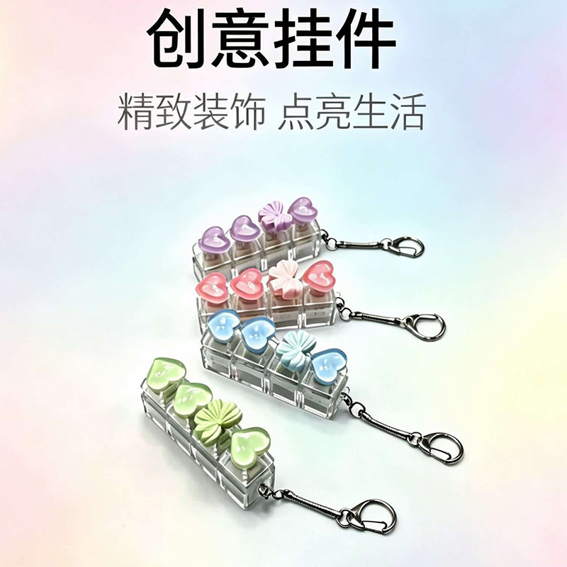 Stress Relief Finger Clicker Keychain, Compact Pocket Fidget Toy, Purse Backpack Decoration, Fun Present for Kids Adults