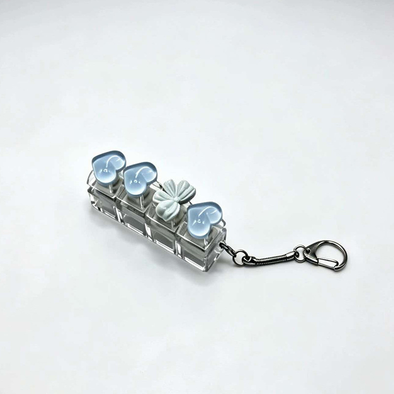 Stress Relief Finger Clicker Keychain, Compact Pocket Fidget Toy, Purse Backpack Decoration, Fun Present for Kids Adults
