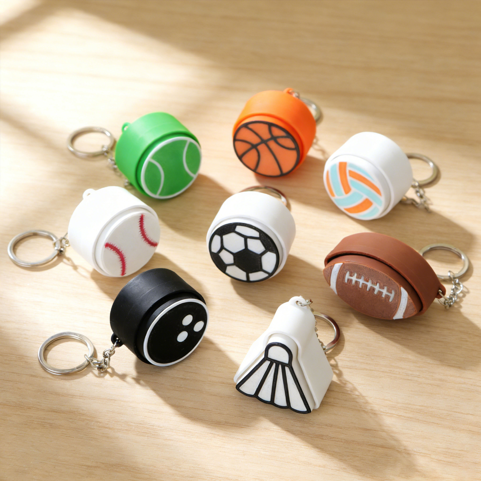 3D Printed Fidget Clicker Keychain, Portable Press Button Fidget Toy Bag Charm Stress Relief Hanging Ornament Gift