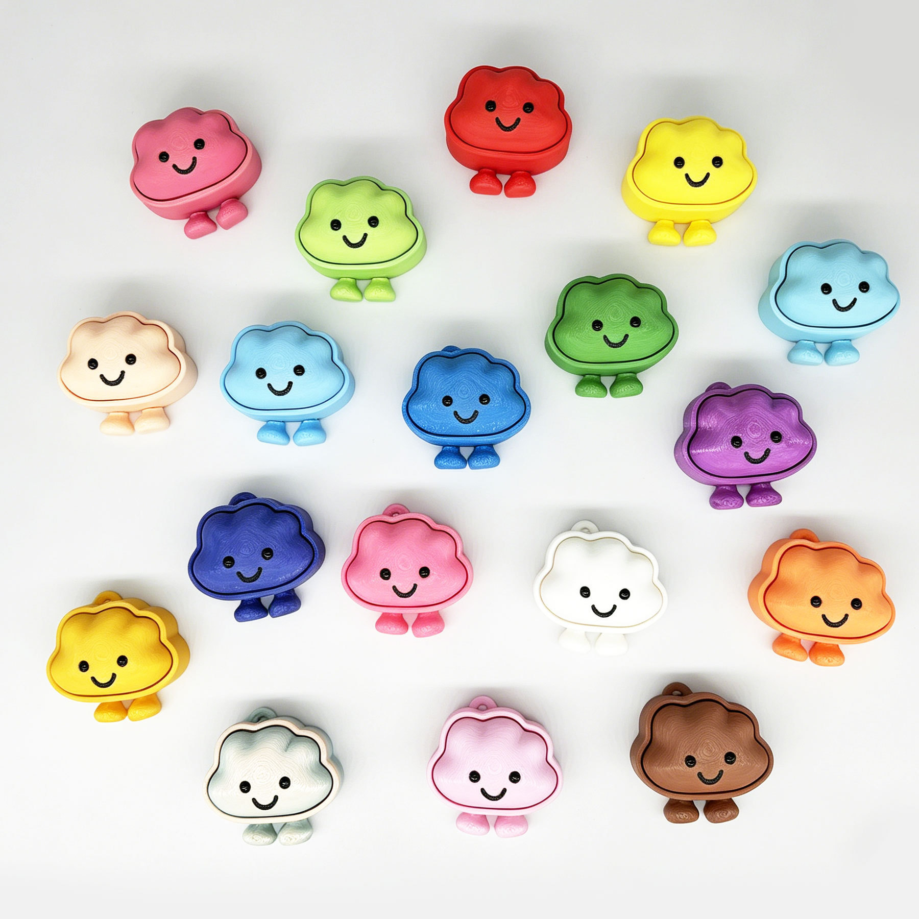 3D Printed Fidget Clicker Keychain, DIY Creative Press Button Stress Relief Pendant, Portable Hanging Charm Accessory
